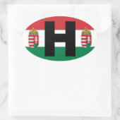 Hongarije Vlag Ovaal Ovale Sticker (Tas)