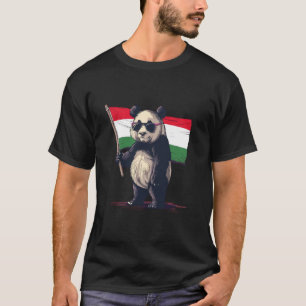 Hongarije Vlag Panda Beer Hongaarse Roots Hongaars T-shirt
