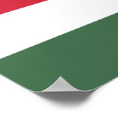 Hongarije Vlag Poster (Hoek)