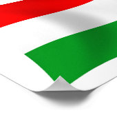 Hongarije Vlag Poster Print (Hoek)