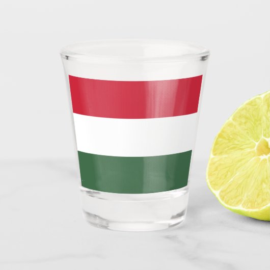 Hongarije Vlag Shot Glas (Voorkant)