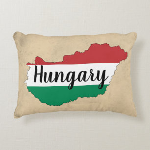 Hongarije vlag Silhouette Accent Pillow Kussen