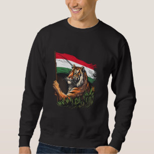 Hongarije Vlag Tijger Wilde Dieren Hongaarse Worte Trui