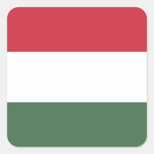 Hongarije Vlag Vierkante Sticker