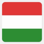 Hongarije-vlaggen Vierkante Sticker (Voorkant)
