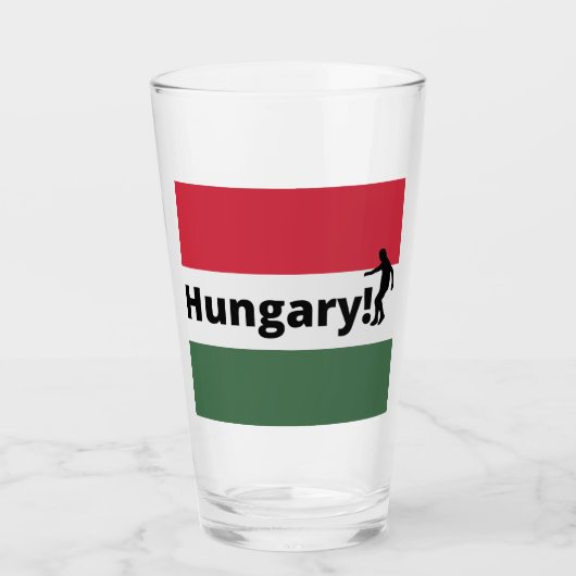 Hongarije voetbal  glas (Voorkant)