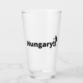 Hongarije voetbal glas (Voorkant)