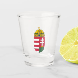 Hongarije wapen wapenschild land symbool magyar em shot glas