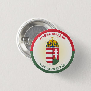 Hongarije Wapenschild Cirkelvorm Ronde Button 3,2 Cm