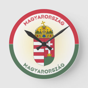 Hongarije Wapenschild Cirkelvorm Ronde Klok
