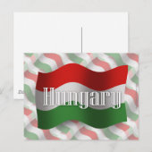Hongarije Waving Flag Briefkaart (Voorkant / Achterkant)