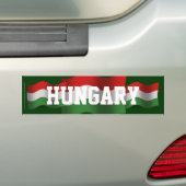 Hongarije Waving Flag Bumpersticker (Op auto)