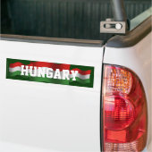 Hongarije Waving Flag Bumpersticker (Op Truck)