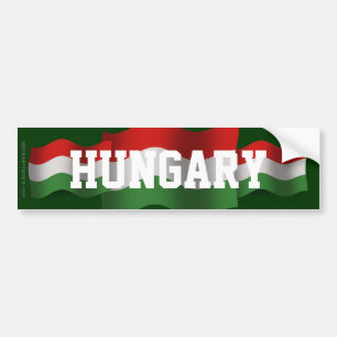 Hongarije Waving Flag Bumpersticker