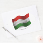 Hongarije Waving Flag Ovale Sticker (Envelop)