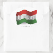 Hongarije Waving Flag Ovale Sticker (Tas)