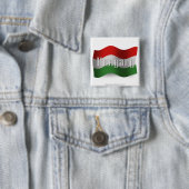 Hongarije Waving Flag Vierkante Button 5,1 Cm (In situ)