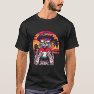 Hongarije Zonsondergang Kat Tropisch Hongaarse Vla T-shirt