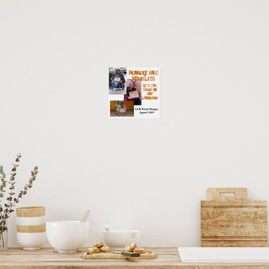 Honger en daklozen poster (Keuken)