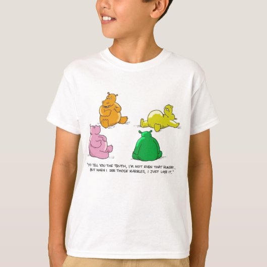 Honger Hippos. - Meisjes Basic T T-shirt (Voorkant)