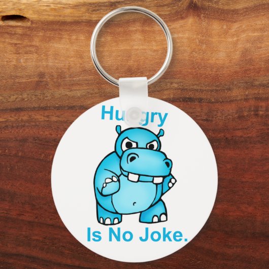 Honger is geen Joke. Hippo Sleutelhanger (Voorkant)