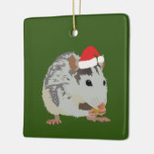 Honger kerstritme keramisch ornament (Links)