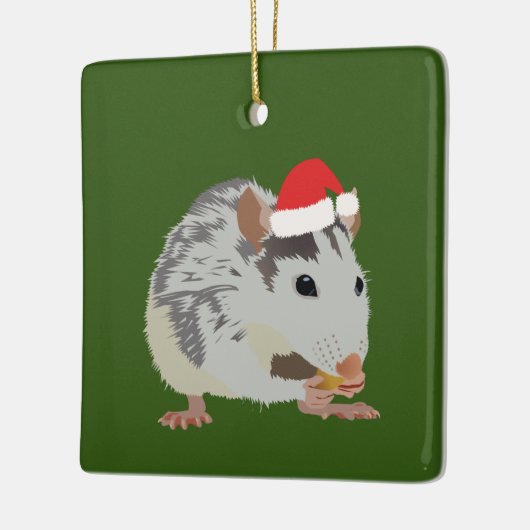 Honger kerstritme keramisch ornament (Links)