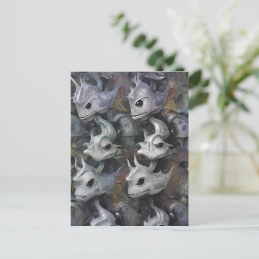 Honger Loert In De Stille Wateren Van Vrije Tijd Briefkaart (Staand voorkant)