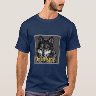 Honger - Mannen basaal donkere T-Shirt 