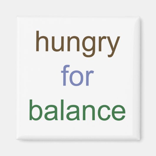 Honger naar Balance Magnet (Voorkant)