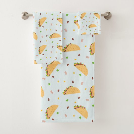 Honger naar taco's patroon bad handdoek (Insitu)