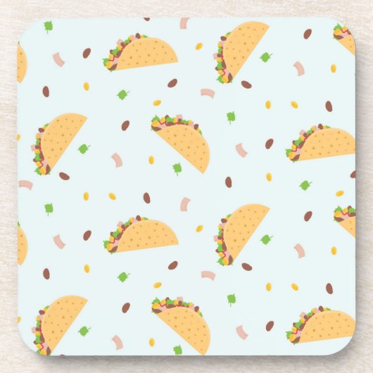 Honger naar taco's patroon bier onderzetter (Voorkant)