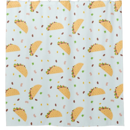 Honger naar taco's patroon douchegordijn (Voorkant)