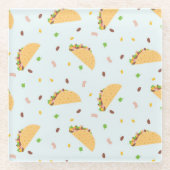 Honger naar taco's patroon glazen onderzetter (Voorkant)