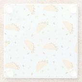 Honger naar taco's patroon glazen onderzetter (Achterkant)