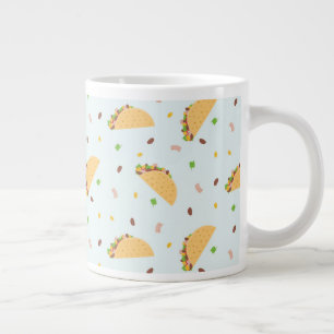 Honger naar taco's patroon grote koffiekop