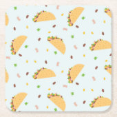 Honger naar taco's patroon kartonnen onderzetters (Voorkant)