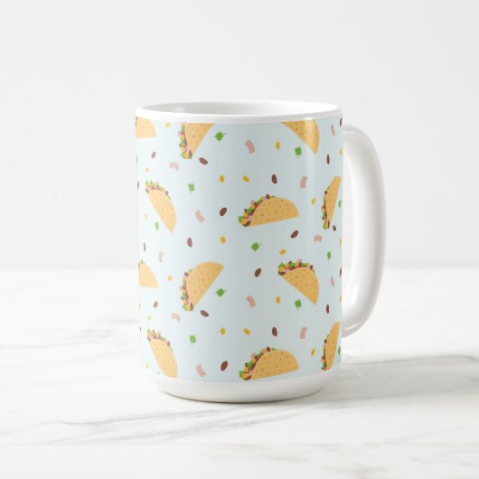 Honger naar taco's patroon koffiemok (Voorkant rechts)