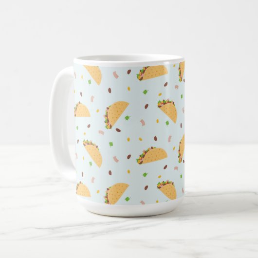 Honger naar taco's patroon koffiemok (Voorkant links)