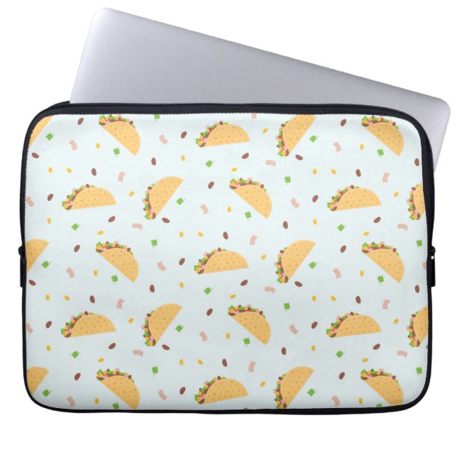 Honger naar taco's patroon laptop sleeve (Voorkant)