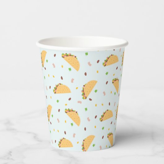 Honger naar taco's patroon papieren bekers (Achterkant)