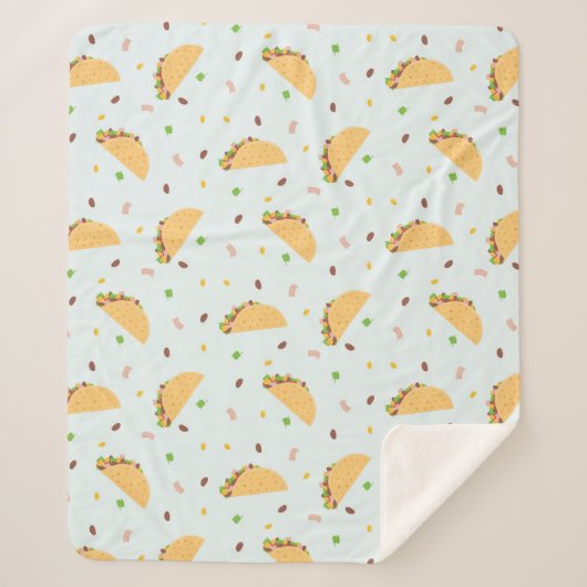 Honger naar taco's patroon sherpa deken (Voorkant)