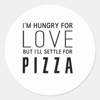 Honger voor liefde ronde sticker