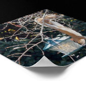 Hongereekhoorn die voedsel stelen van de voeders poster (Hoek)