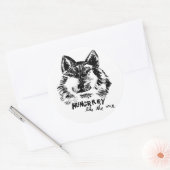hongerig als de wolf ronde sticker (Envelop)