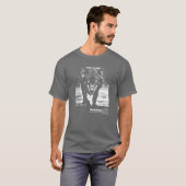 Hongerig als de wolf streepjescode speciale muziek t-shirt (Voorkant volledig)