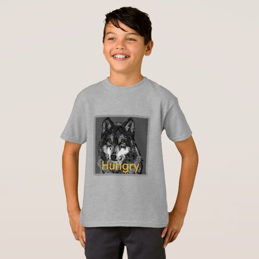 Hongerig - Basic T-shirt voor kinderen (Voorkant volledig)
