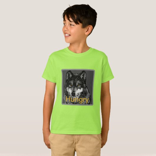 Hongerig - Basic T-shirt voor kinderen (Voorkant volledig)