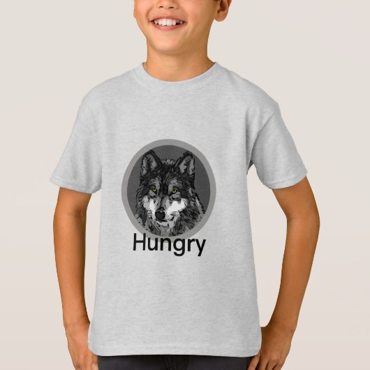 Hongerig - Basic T-shirt voor kinderen (Voorkant)
