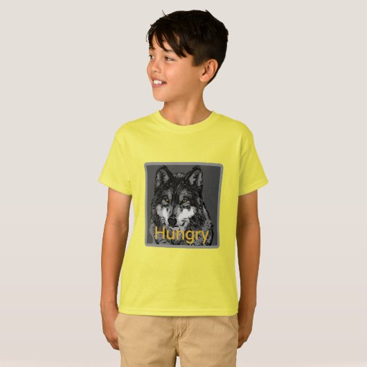 Hongerig - Basic T-shirt voor kinderen (Voorkant volledig)
